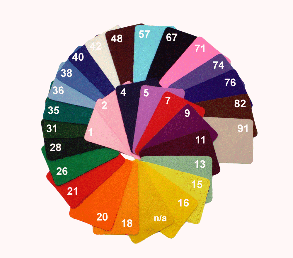 100% Wool Craft Felt: 60 Colors
